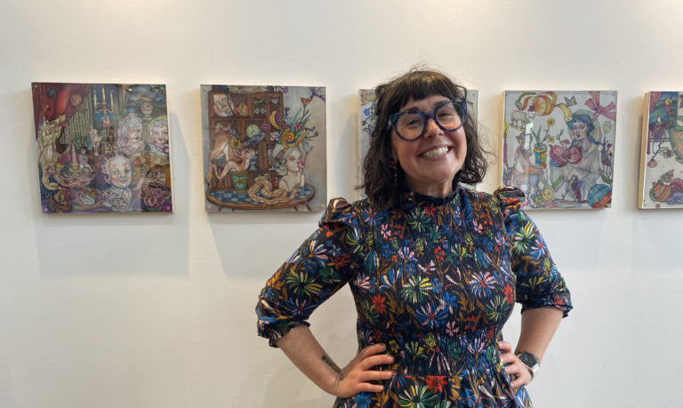 Explore the narrative worlds in Courtney Blazon’s intricate work